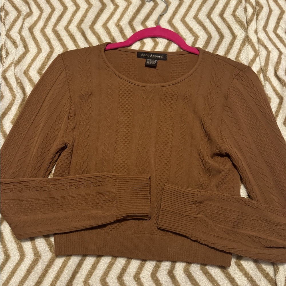 Brown Cropped long sleeve